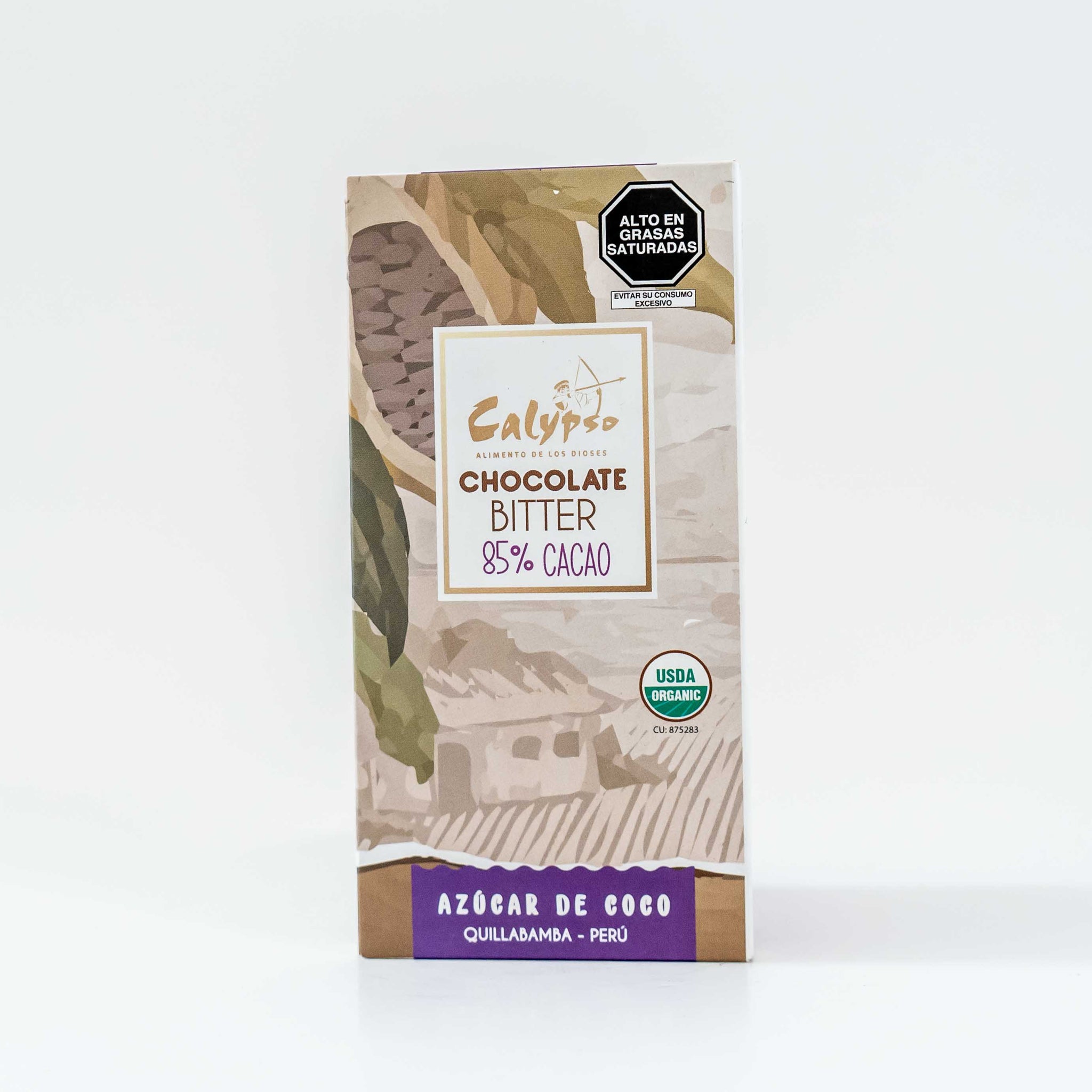 CHOCOLATE BITTER 85% CACAO CON AZÚCAR DE COCO CHUNCHO SUPERFOODS